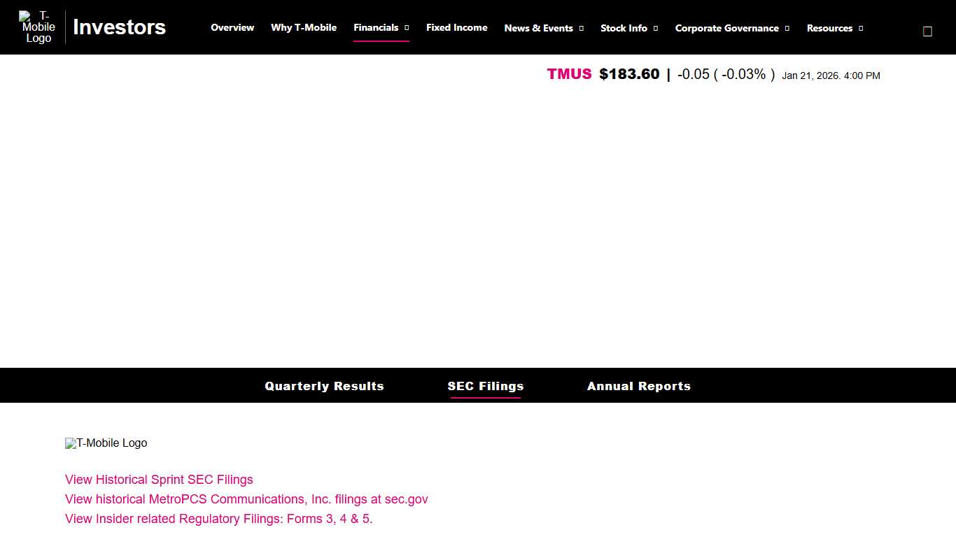 T-Mobile - Financials - SEC Filings